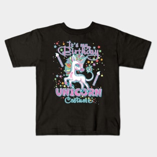 It's my Birthday Unicorn Costume Birthday Party Kids T-Shirt